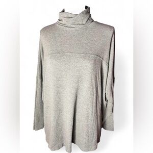 Aerie Women’s Medium Green Cowl Neck Oversized Sweater Cozy Knit, Drop Shoulder